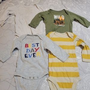 Set of 4 long sleeve onesies.